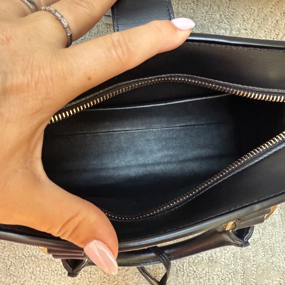 YSL Calfskin Monogram Baby Cabas Black - Picture 9 of 14